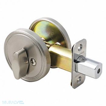 MASTER LOCK Deadbolt Satin Nickel Single Cylinder, 492W92