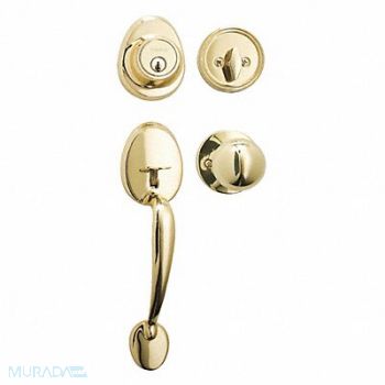 MASTER LOCK Knob Lockset Biscuit Style Polished Brss, 492X19