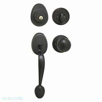 MASTER LOCK Knob Lockset Biscuit Style Aged Bronze, 492X25