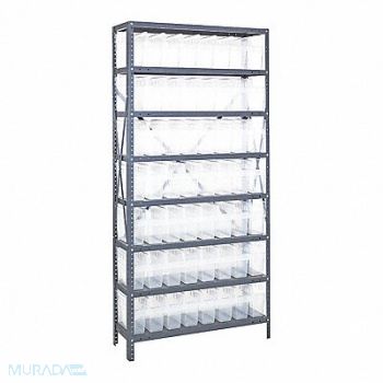 QUANTUM STORAGE SYSTEMS G7426 Bin Shlvng 18inx75inx36in Clear, 493G18