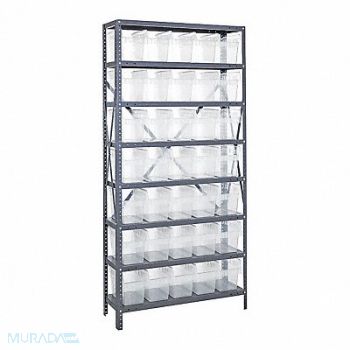 QUANTUM STORAGE SYSTEMS G7427 Bin Shlvng 18inx75inx36in Clear, 493G19
