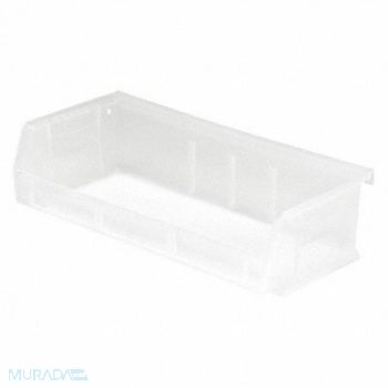 QUANTUM STORAGE SYSTEMS Hang and Stack Bin Clear PP 3 in, 493G71