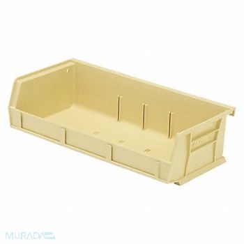 QUANTUM STORAGE SYSTEMS K4955 Hang and Stack Bin Ivory PP 3 in, 493G72