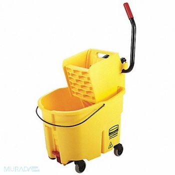 RUBBERMAID COMMERCIAL PRODUCTS Mop Bucket and Wringer Yellow 8 3/4 gal, 493G96