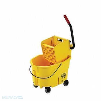 RUBBERMAID COMMERCIAL PRODUCTS Mop Bucket and Wringer Yellow 6 1/2 gal, 493H19