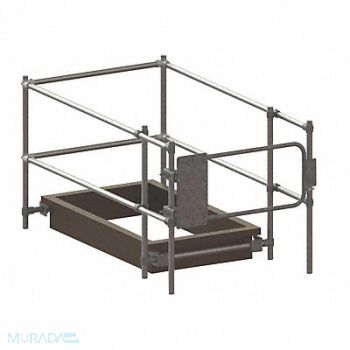 GARLOCK SAFETY SYSTEMS Roof Hatch Safety Rail 96-120 L 36-60 W, 493N10