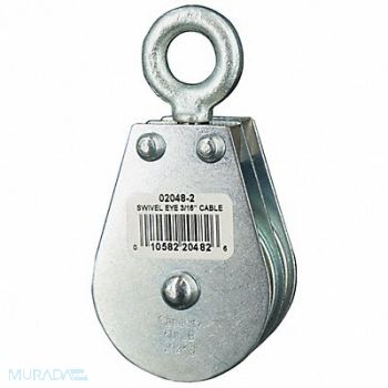 GRAINGER APPROVED Pulley Block 3/16 Rope Diameter, 493R63
