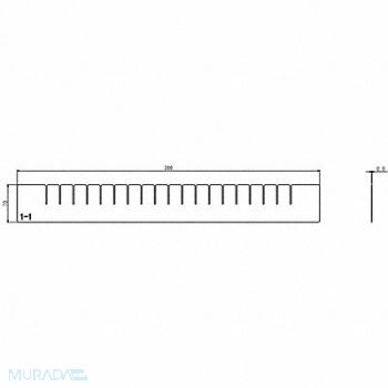 GRAINGER APPROVED Divider 1pk 2 3/4 in H x 22 9/32 in W, 493X11