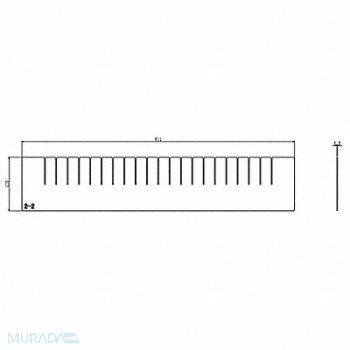 GRAINGER APPROVED Divider 1pk 4 1/2 in H x 24 in W, 493X14