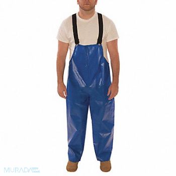 TINGLEY D8971 Rain Bib Overall 4XL Blue Polyurethane, 493Z11