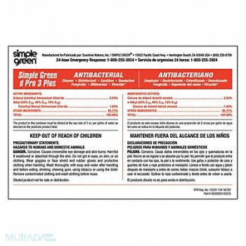 SIMPLE GREEN Secondary Bottle Label Paper PK10, 494K60