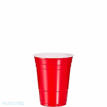 SOLO CUP Disposable Cold Cup 16 oz Red PK1000, 12N441