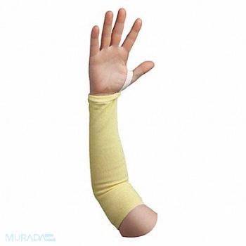 SHOWA Cut Resistant Sleeve 22 L Yellow, 497D83