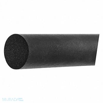 GRAINGER APPROVED Neoprene Cord Diameter 1 in Black, 497K85