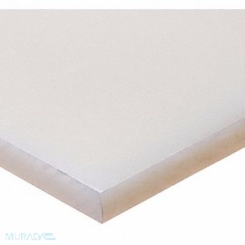 GRAINGER APPROVED PlstcSheet PP 16 x48 0.25 T Whte SemClr, 55UF65
