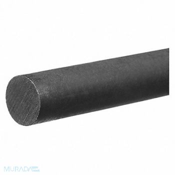 GRAINGER APPROVED K6516 PlstcRod AcetalHomopolym 7/8 Di 2ftL Blk, 60TW89