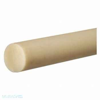 GRAINGER APPROVED Plastic Rod ABS 3 Dia 1ftL Beige, 497Y66