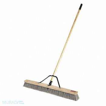 RUBBERMAID COMMERCIAL PRODUCTS Push Broom 28 in Handle L 37 in Face, 498Z08