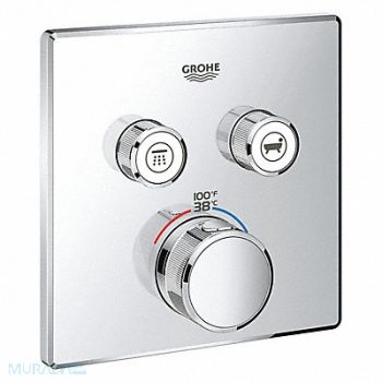 Dual Func Thermostatic Trim Grohe Chrome, 499D35