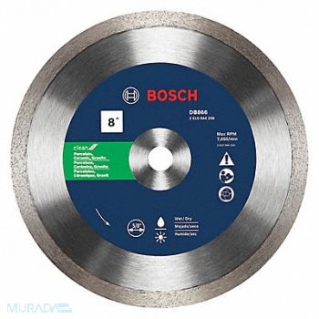 BOSCH Diamond Saw Blade Blade Dia 8 in., 499K88