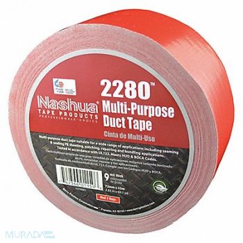 NASHUA Duct Tape Red 2 13/16 in x 60 yd 9 mil, 499L77