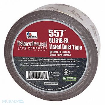 NASHUA Duct Tape Silver 2 13/16inx60yd 14 mil, 499L78