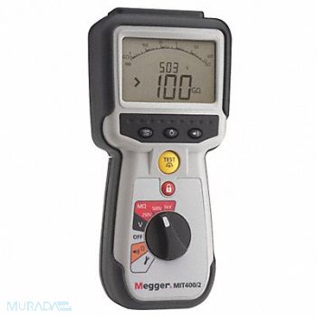 MEGGER Megohmmeter 250/500/1000V DC LCD Case, 49AG72