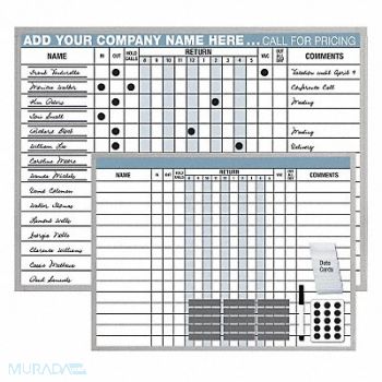 MAGNA VISUAL In/Out Board 18in.Hx24in.W Silver Frame, 49AV23