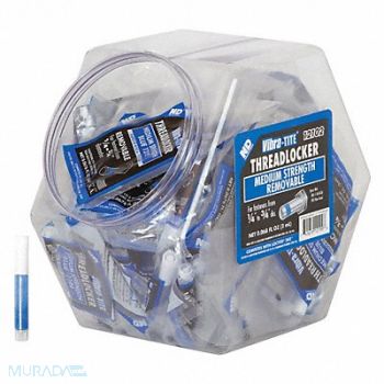 VIBRA-TITE Threadlocker Blue Fishbowl PK100, 49CJ62