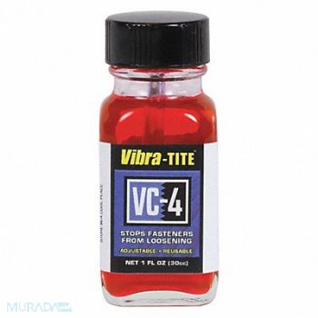 VIBRA-TITE Threadlocker Red Bottle 30mL, 49CJ68