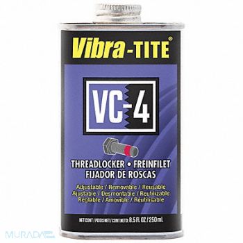 VIBRA-TITE Threadlocker Red Can 250mL, 49CJ69