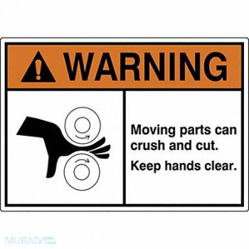 GRAINGER APPROVED Label 3 1/2 inx5 in Polyester PK5, 49CK18