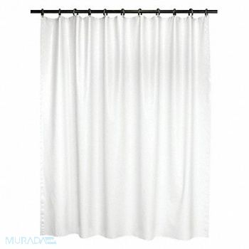 ABILITY ONE Shower Curtain 78 in L 36 in W Clear, 49CK99