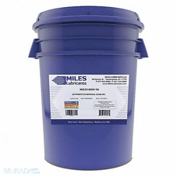 MILES LUBRICANTS Gear Oil Yellow Pail 35 lb -30 deg.F, 49CL46