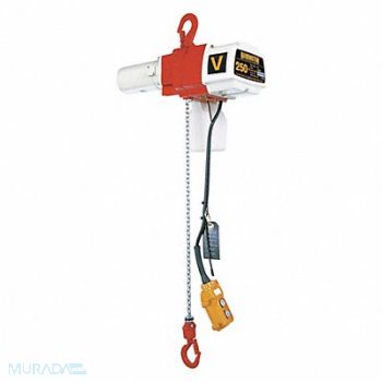 HARRINGTON Electric Chain Hoist 250 lb 20 ft Lift, 49CZ48