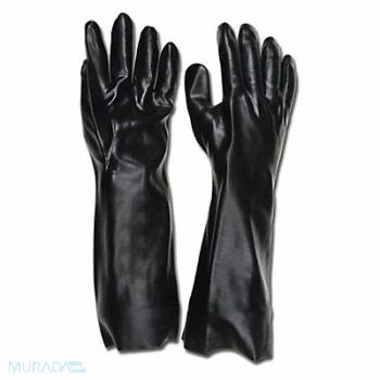 MCR SAFETY Gloves PVC L 18 in L Interlock PR PK12, 49DA38