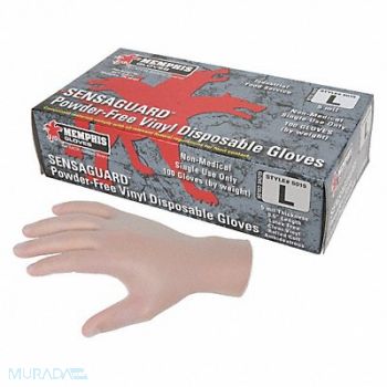 MCR SAFETY J4964 Disposable Gloves Vinyl XL PK100, 49DA55