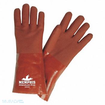 MCR SAFETY Gloves PVC L 14 in L Gauntlet PR PK12, 49DA92