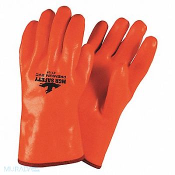 MCR SAFETY Gloves PVC L 12 in L Gauntlet PR PK12, 49DC03