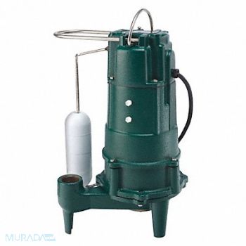 ZOELLER 1/2 HP Grinder Pump Vertical Float, 49DE59