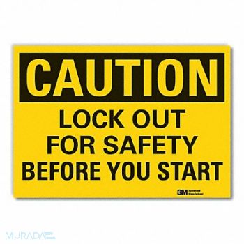 LYLE Caution Sign 7in x 10in Non-PVC Polymer, 456C50