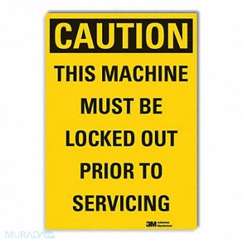 LYLE Caution Sign 10in x 7in Non-PVC Polymer, 456C94