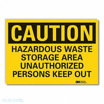 LYLE Hazardous Waste Caution RflctvLbl 7x10in, 49ED39