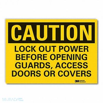 LYLE Caution Sign 7inx10in Non-PVC Polymer, 456D25