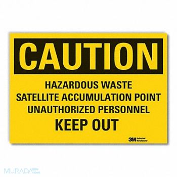 LYLE Caution Sign 7inx10in Non-PVC Polymer, 456D43