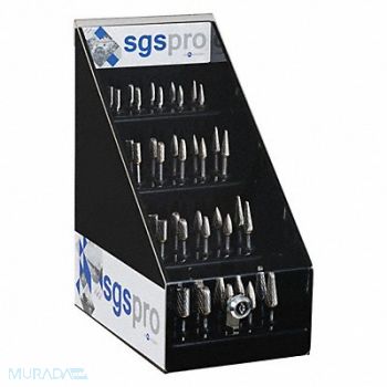 SGS PRO Carbide Bur Set Double Cut 40pcs. 1/4in, 49EJ79