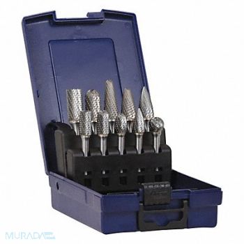 SGS PRO Carbide Bur Set 1/4 . Shank 10pcs., 49EK23
