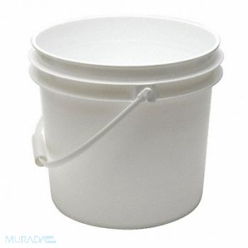 GRAINGER APPROVED K4867 Pail Polyethylene White Open Head, 49EN26