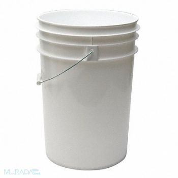 GRAINGER APPROVED Pail Polyethylene White Open Head, 49EN27