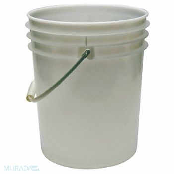 GRAINGER APPROVED Pail Polyethylene Natural Open Head, 49EN36